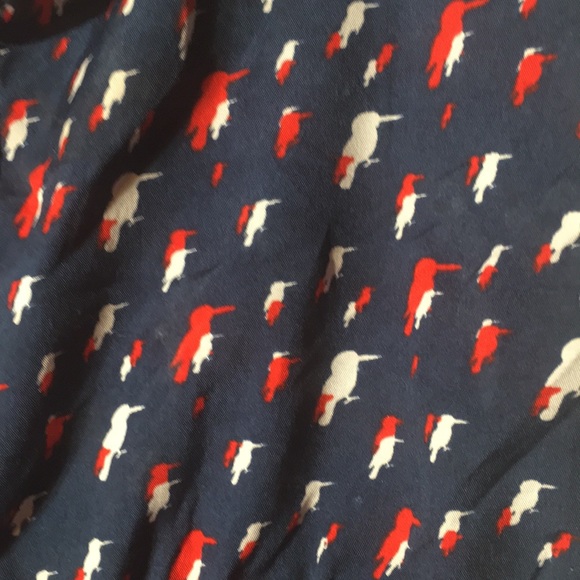 MNG by Mango blue top with red/white birds - Picture 3 of 3